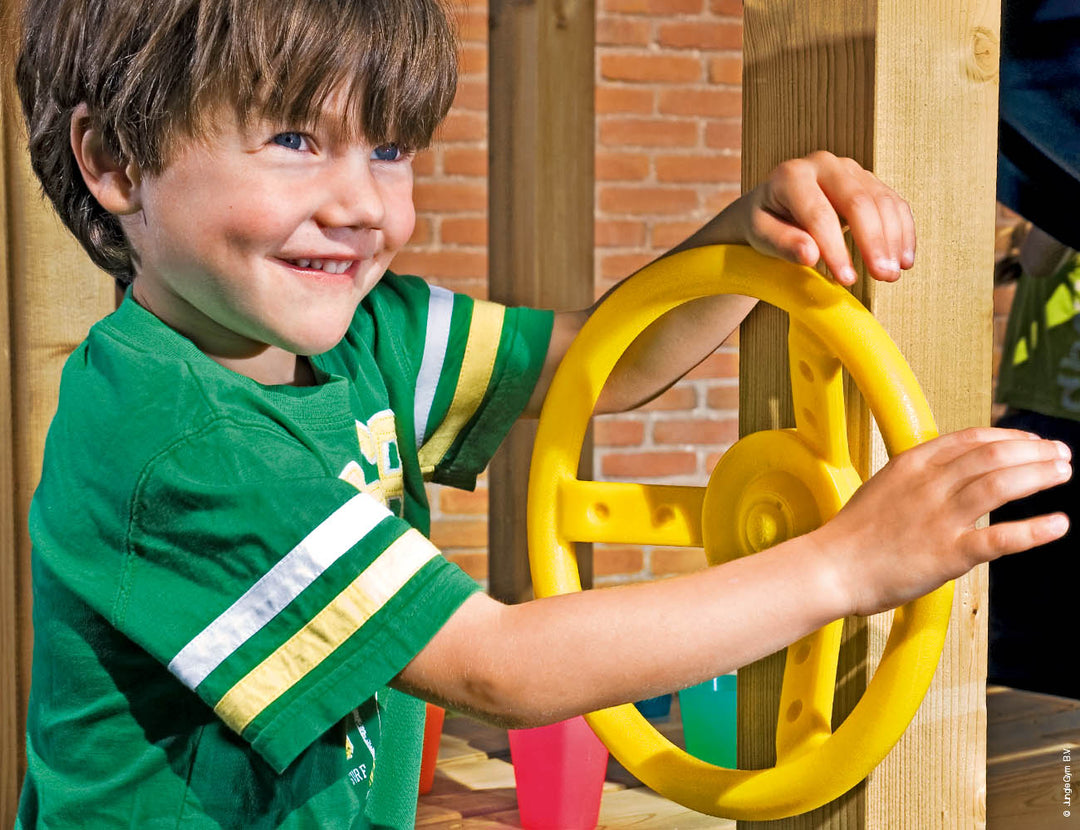 Jungle Nomad | Wooden climbing frame with slide & clatter bridge